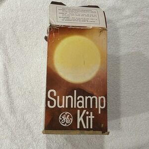 Vintage GE Sunlamp Kit w/ Original Box Mid Century UV Tanning Lamp Untested
